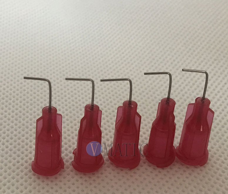 VMATIC VCW2505090. Наконечник дозатора TE 25G X 1/2" RED BENT 90 DEG DIAM 0.25 x 0.51MM (QTY=50)