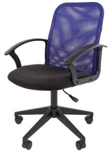 Офисное кресло CHAIRMAN 615, ткань стандарт/сетчатый акрил,  черный/синий