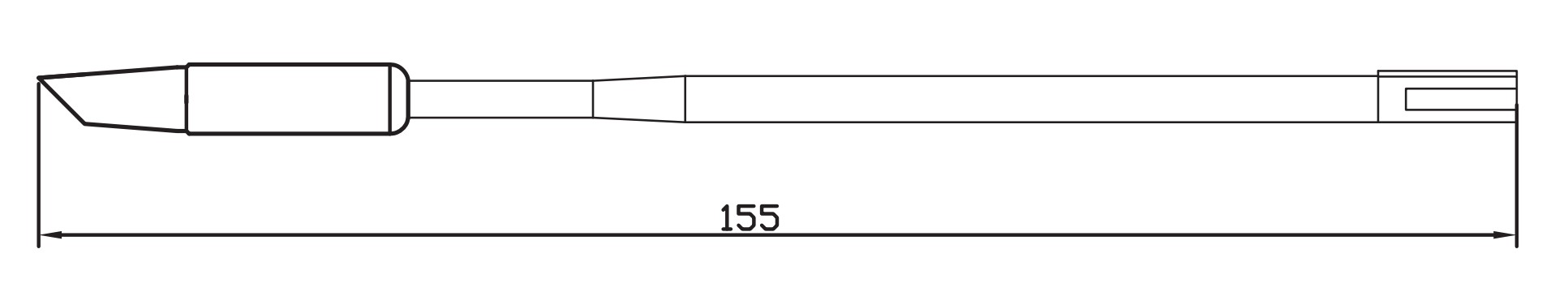 Atten T150-K. Картридж-наконечник для GT-Y150, ножевидный 6.0мм