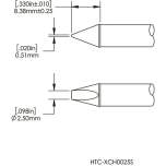 METCAL HCV-9CH0025S. Картридж-наконечник для СV/MX-HTD, клин, 2.8х8.0мм (замена HTC-9CH0025S)