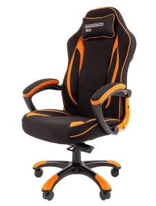 Геймерское кресло CHAIRMAN GAME 28, ткань, черный/оранжевый