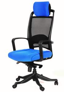 Офисное кресло CHAIRMAN 283, ткань стандарт,  черный/синий