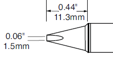 METCAL SCV-CH15A. Наконечник для PS900, клин 1.5х11.3мм