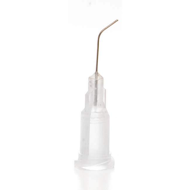 VMATIC VCW2705045. Наконечник дозатора TE 27G X 1/2" CLEAR BENT 45 DEG DIAM 0.21 x 0.40MM (QTY=50)