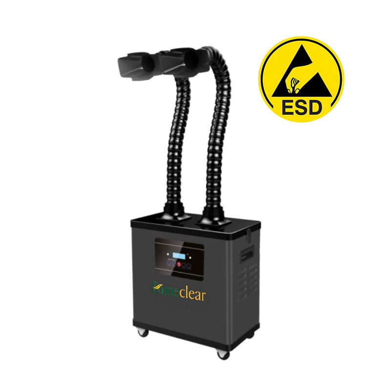 Дымоуловитель антистатический FUMECLEAR FC-1002 с дымоприемниками 2х50мм