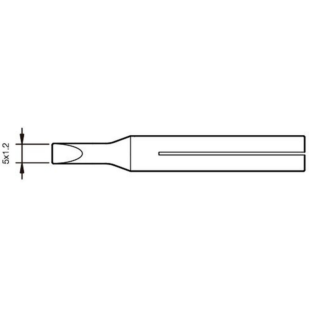 Наконечник JBC T-50D (0400507) для 30ST / 40ST / SL2020 / IN2100 (клиновидный 5,0 х 1,2 мм)