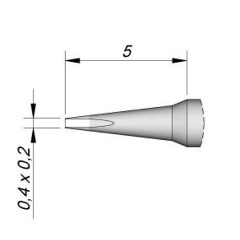 Наконечник JBC C105-117 клиновидный 0,4 х 0,2 мм