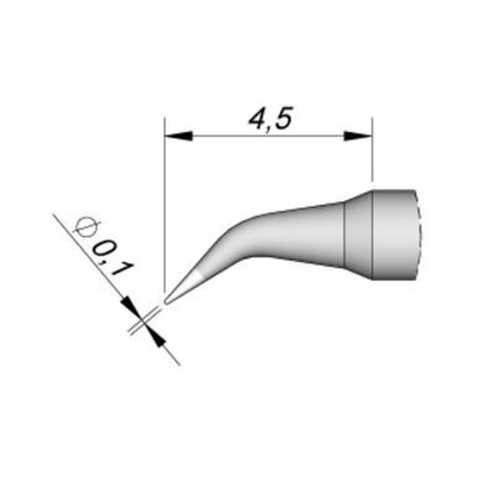 Наконечник JBC C105-118 конический изогнутый 0,1 мм