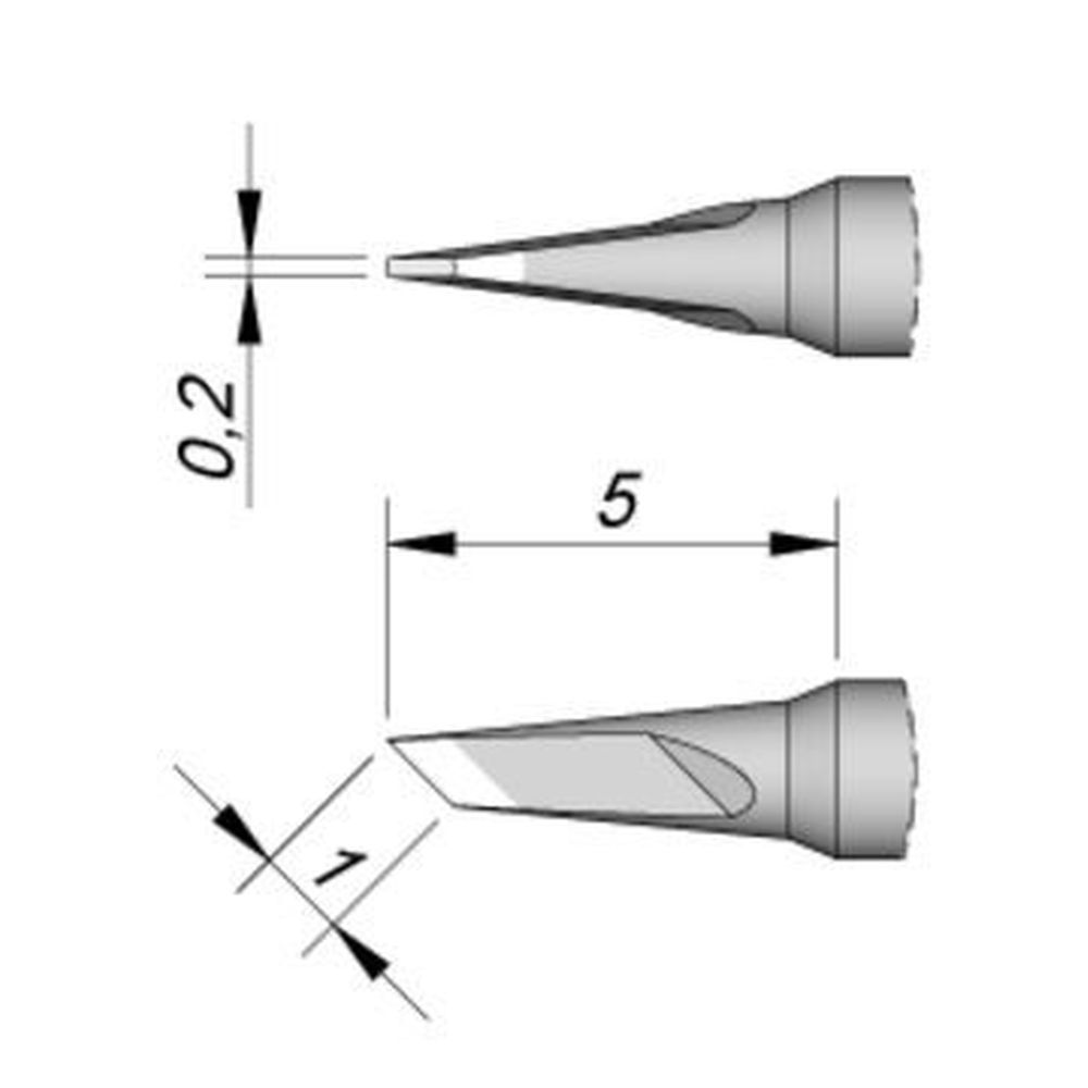Наконечник JBC C105-120 ножевидный 1,0 х 0,2 мм