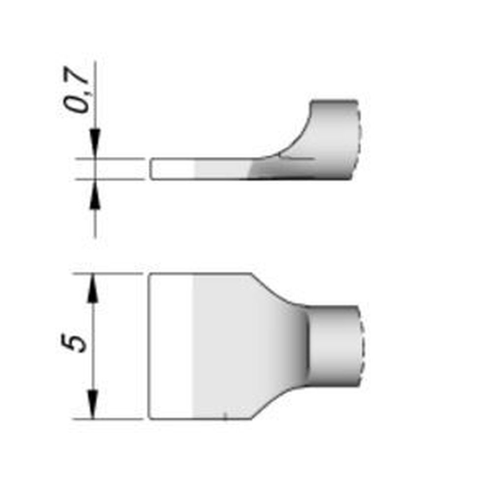 Наконечник JBC C120-005 лопатка 5,0 мм