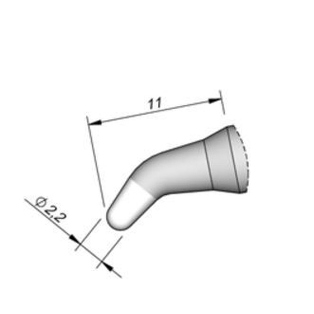 Наконечник JBC C130-410 конический 2,2 мм (изогнутый)