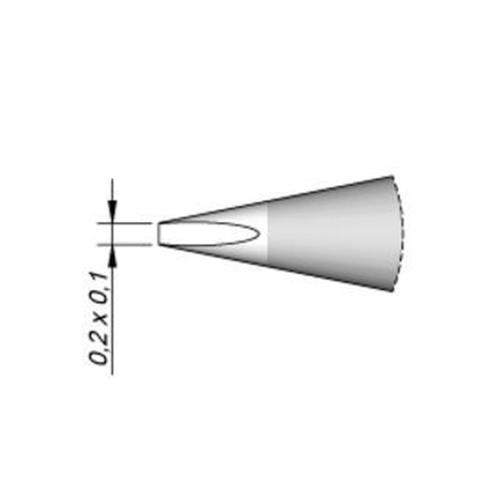 Наконечник JBC C210-019 клиновидный 0,2 х 0,1 мм