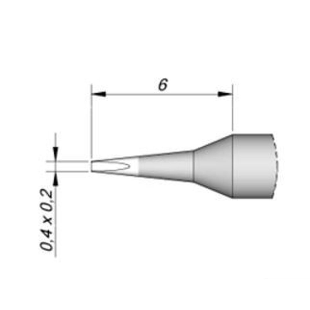 Наконечник JBC C210-023 клиновидный 0,4 х 0,2 мм