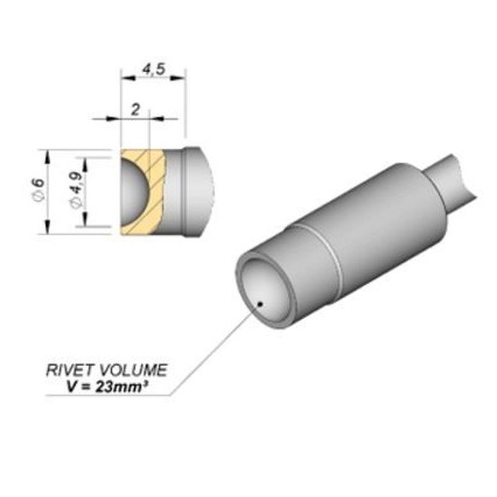 Наконечник JBC C245-052 для пластиковых заклёпок 4,9 мм