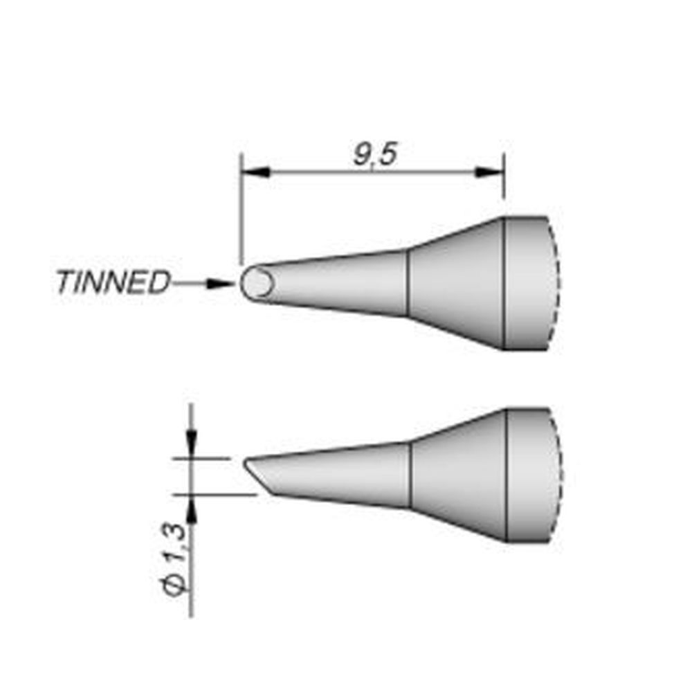 Наконечник JBC C245-064 скошенный 1,3 мм (покрытие на рабочей поверхности)