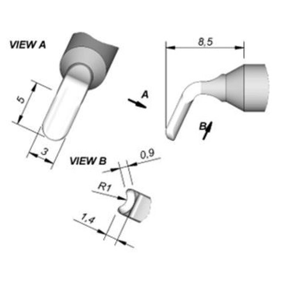Наконечник JBC C245-116 для пайки внутри разъемов