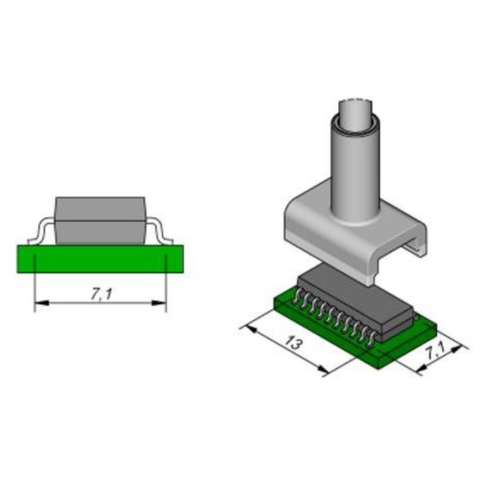 Наконечник JBC C245-222 Tunnel 7,1 x 13,0 мм