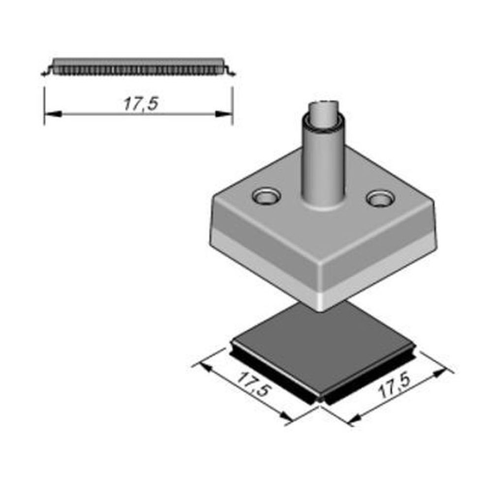 Наконечник JBC C245-227 QFP/PLCC 17,5 x 17,5 мм