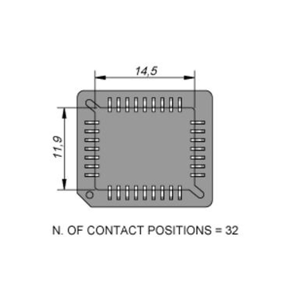 Наконечник JBC C245-248 PLCC 14,5 x 11,9 мм (32 контакта)