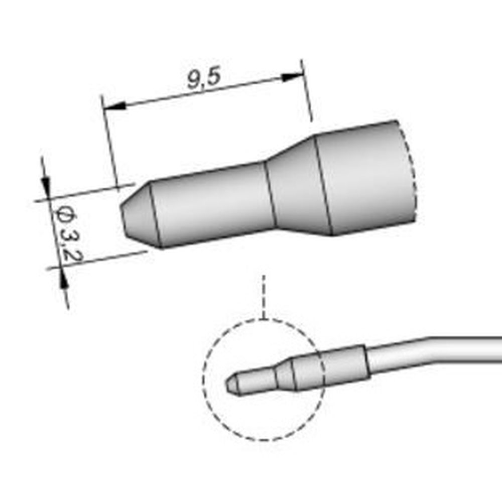 Наконечник JBC C245-312 для работы с пластиками 3,2 мм