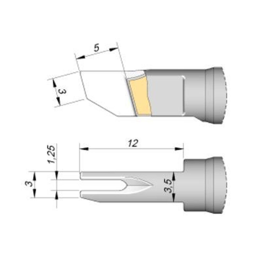 Наконечник JBC C245-669 для пайки выводов по линии 1,25 мм