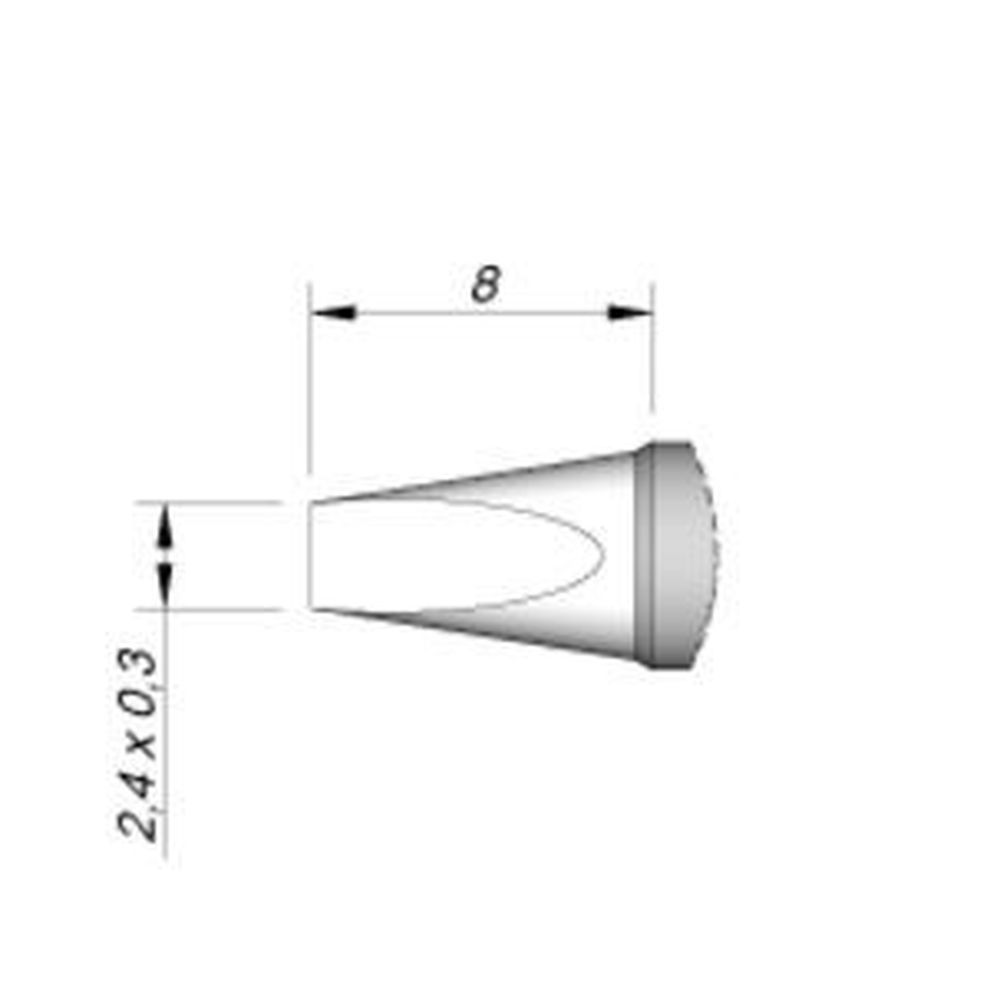 Наконечник JBC C245-770 клиновидный 2,4 х 0,3 мм (высокая теплопередача)