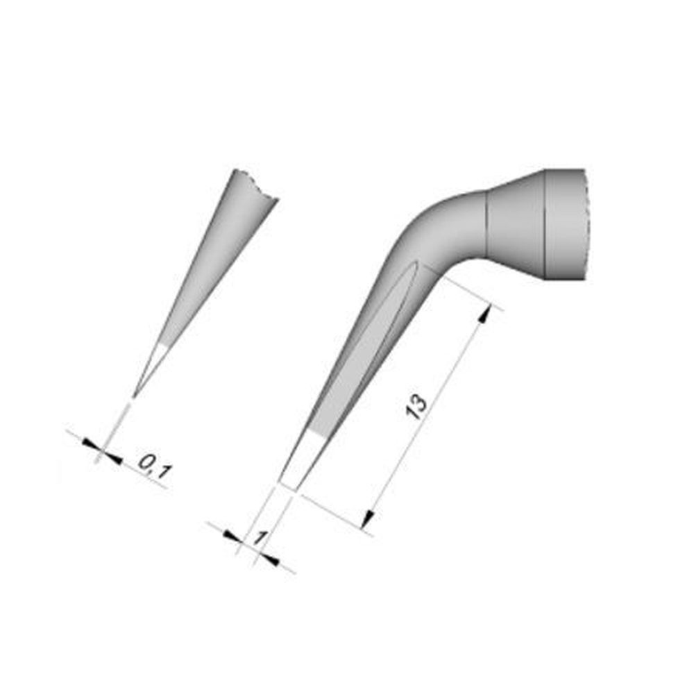 Наконечник JBC C245-771 остриё 0,1 мм (изогнутый)