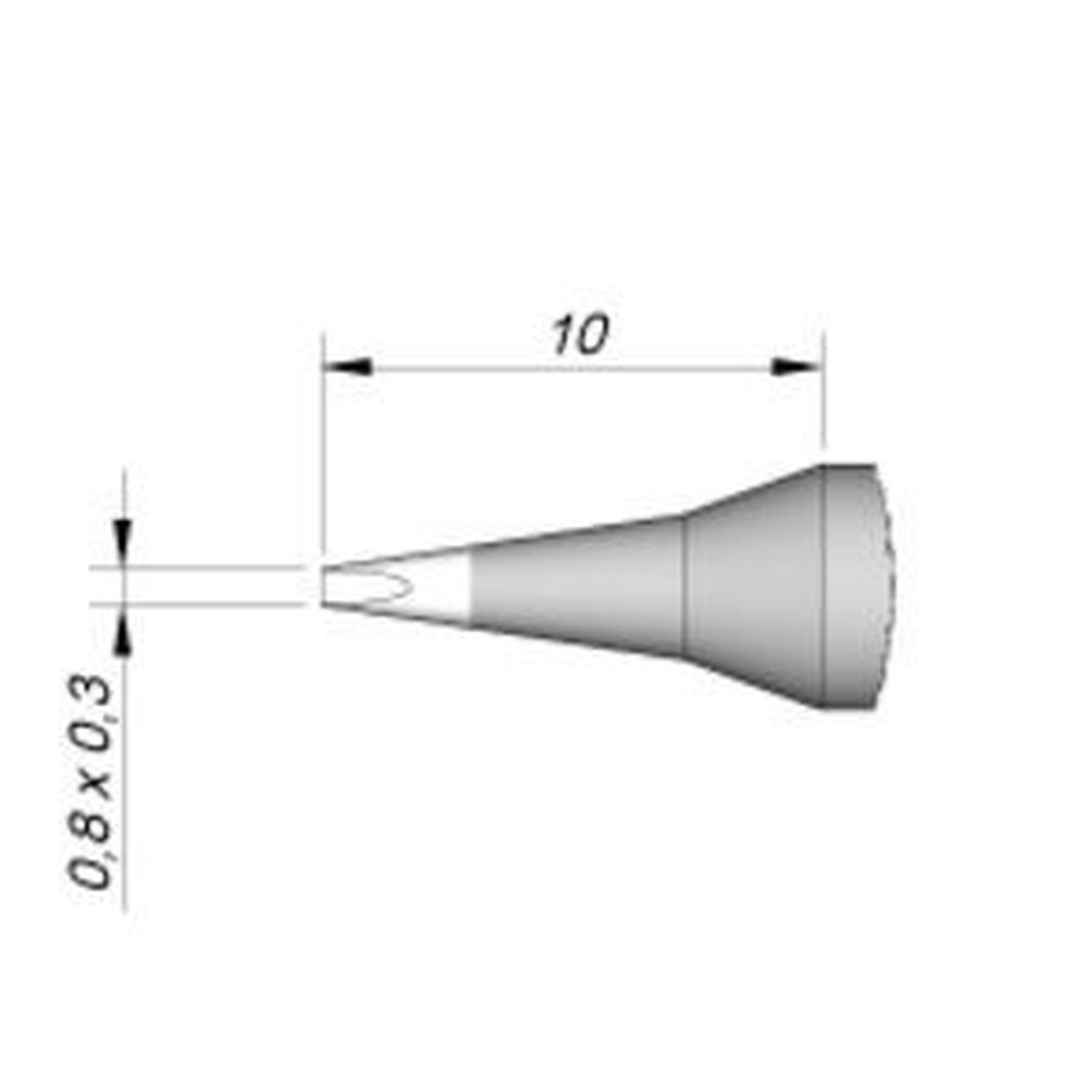 Наконечник JBC C245-773 клиновидный 0,8 х 0,3 мм