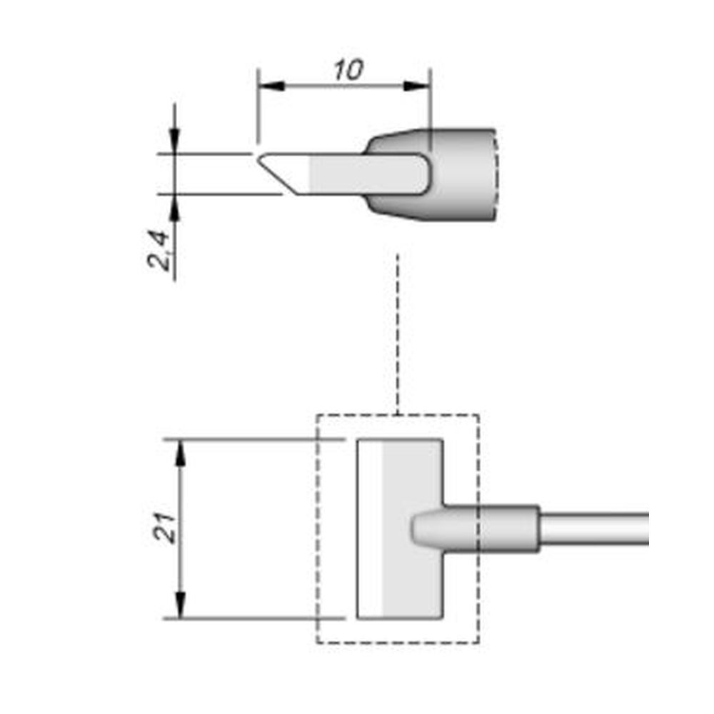 Наконечник JBC C245-913 лопатка 21,0 мм
