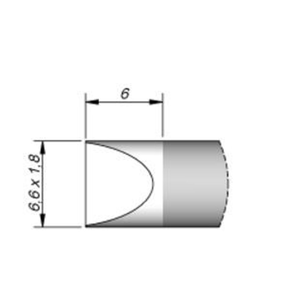 Наконечник JBC C245-966 клиновидный 6,6 х 1,8 мм (высокая теплопередача)