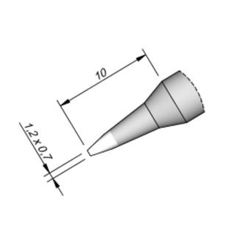Наконечник JBC C250-407 клиновидный 1,2 х 0,7 мм