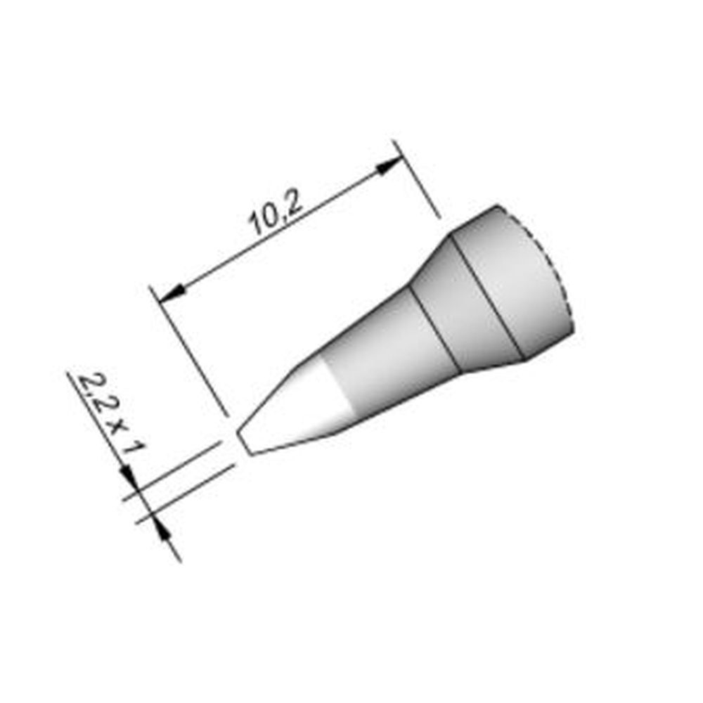 Наконечник JBC C250-408 клиновидный 2,2 х 1,0 мм
