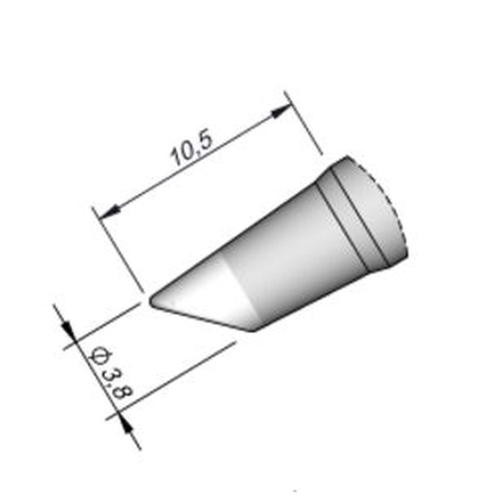 Наконечник JBC C250-415 скошенный 3,8 мм