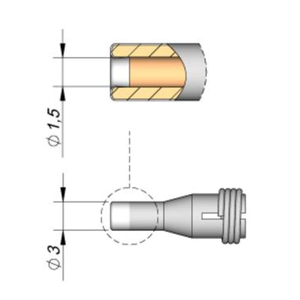 Наконечник JBC C360-006 демонтажный 1,5 мм