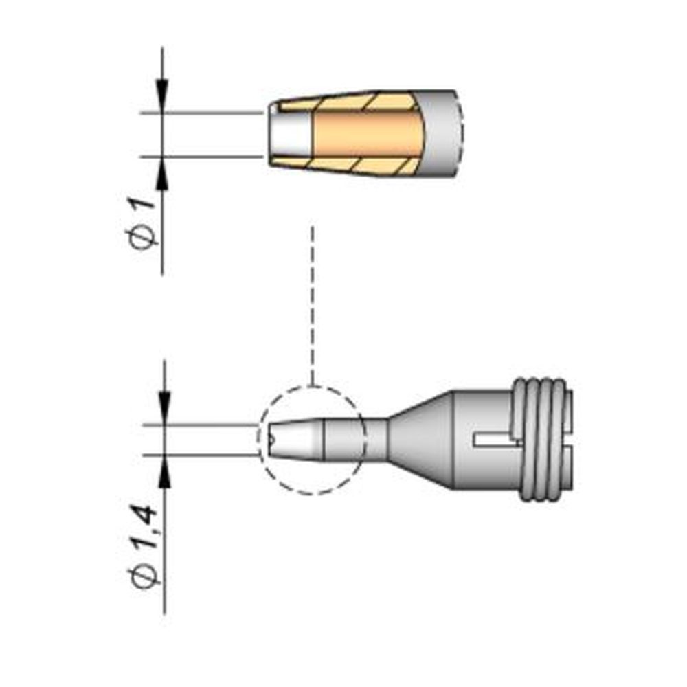 Наконечник JBC C360-013 для очистки контактных площадок 1,0 мм