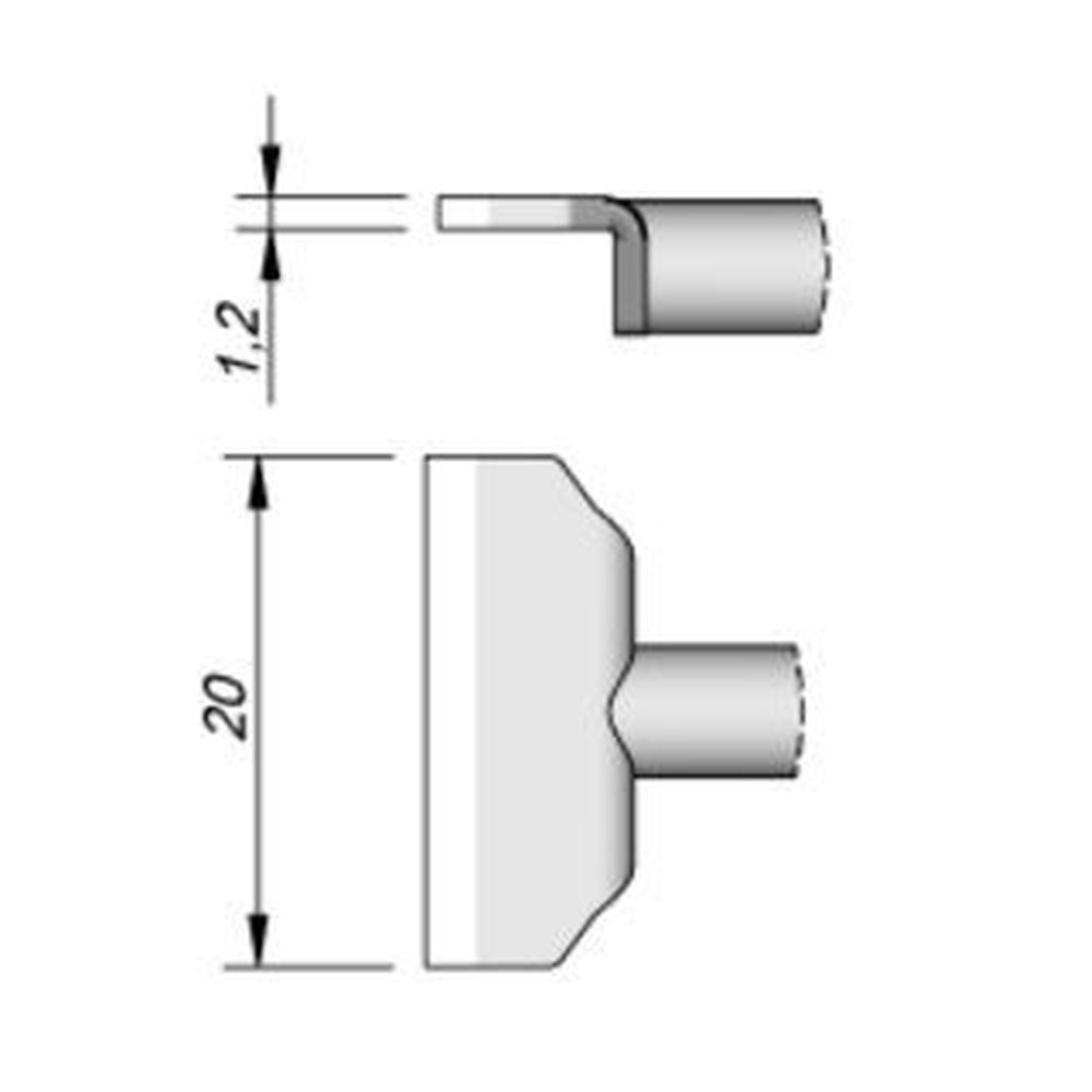 Наконечник JBC C420-278 лопатка 20,0 мм