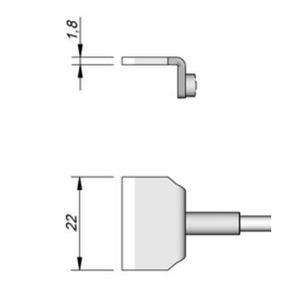 Наконечник JBC C420-285 лопатка 22,0 мм