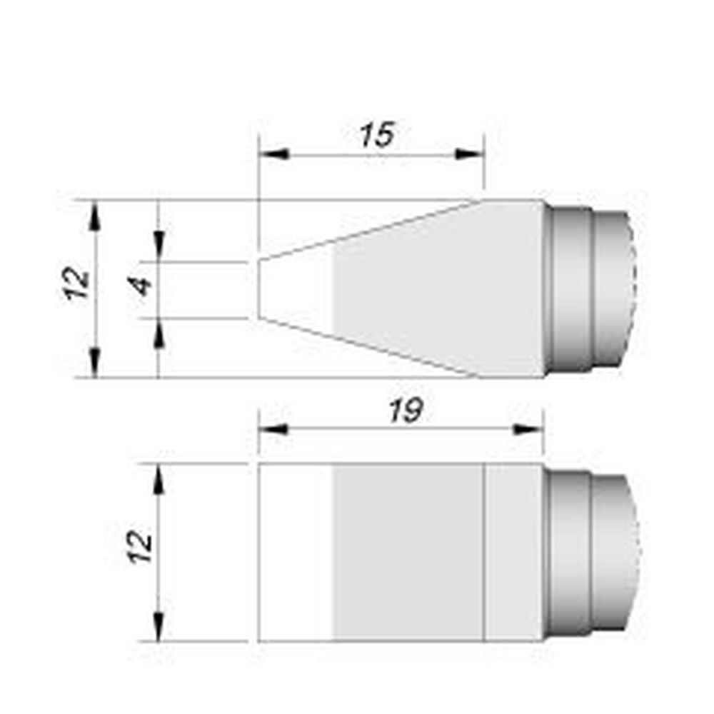 Наконечник JBC C470-021 клиновидный 12,0 х 4,0 мм