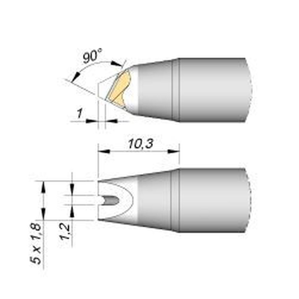Наконечник JBC C470-028 для пайки кабелей и соединений 1,2 мм