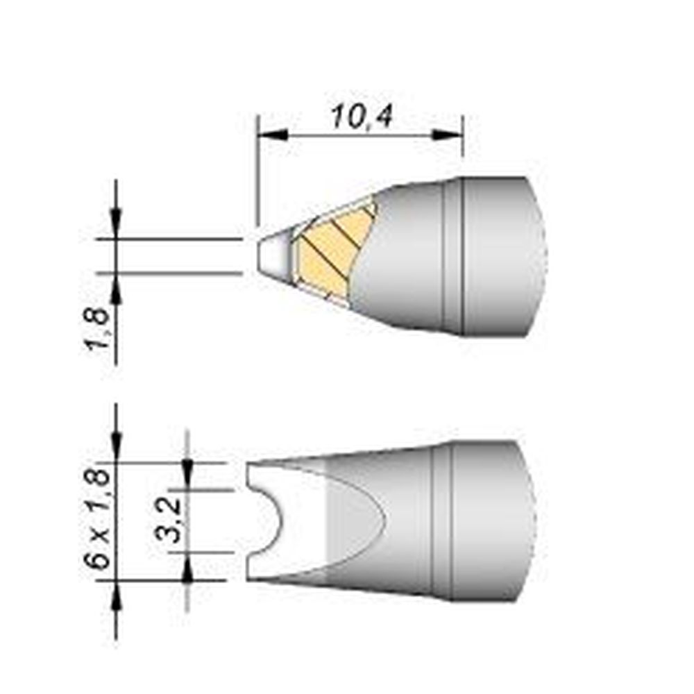 Наконечник JBC C470-031 для пайки кабелей и соединений 3,2 мм