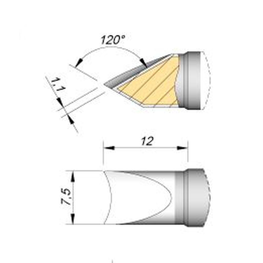 Наконечник JBC C470-047 для пайки пинов и кабельных соединений 14,0 мм