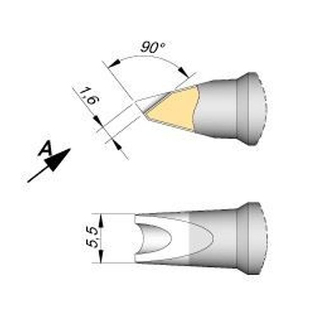 Наконечник JBC C470-048 для пайки кабелей и соединений 3,4 мм
