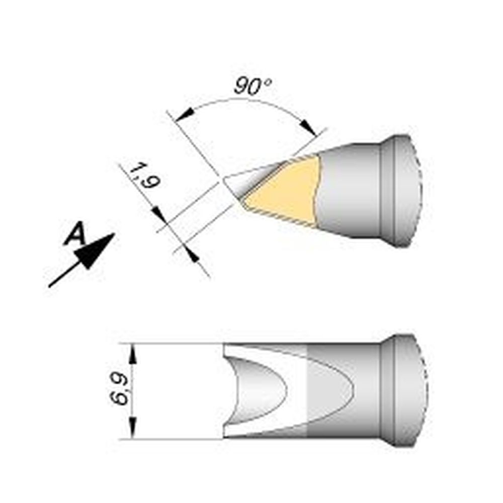 Наконечник JBC C470-049 для пайки кабелей и соединений 5,2 мм