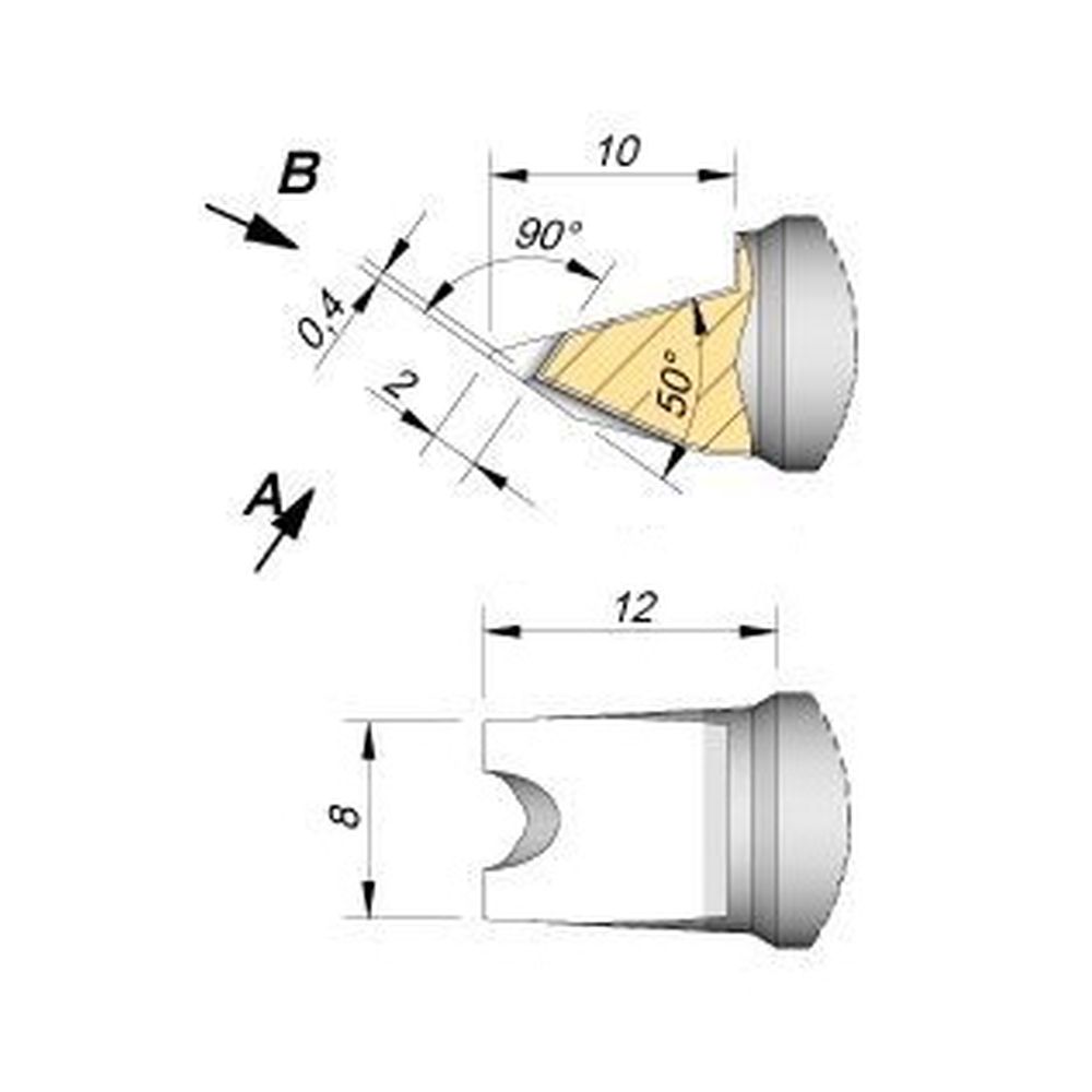 Наконечник JBC C470-055 для пайки кабелей и соединений 4,0 мм
