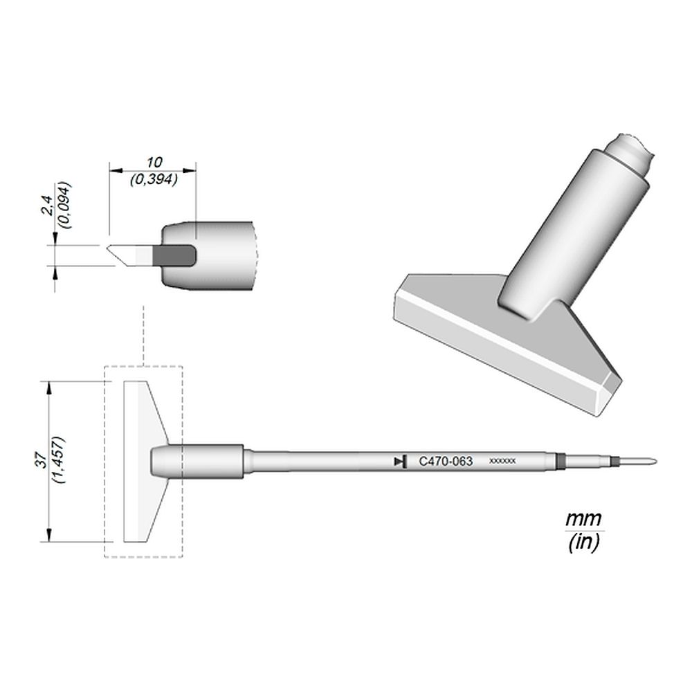 Наконечник JBC C470-063 лопатка 37,0 мм