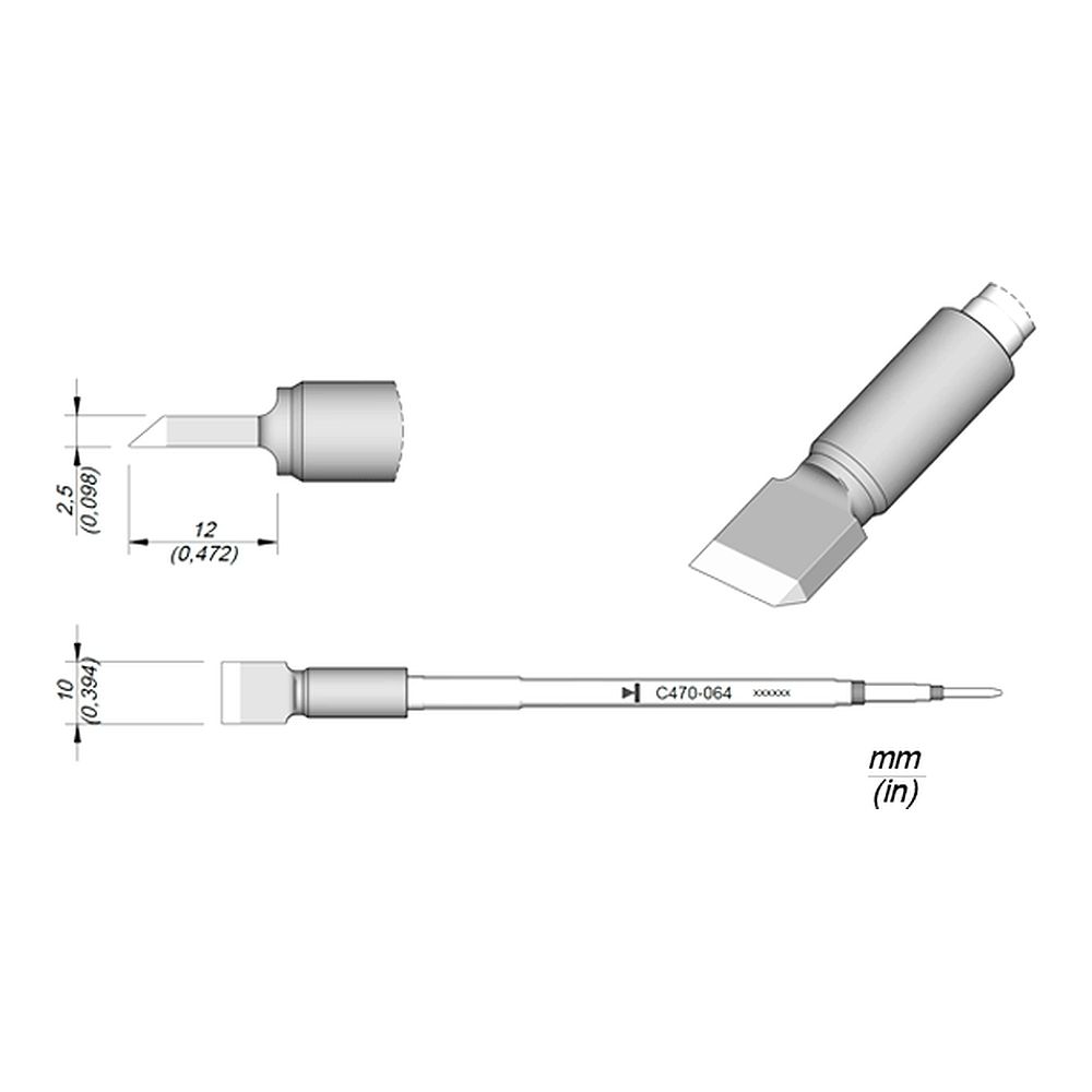 Наконечник JBC C470-064 лопатка 10,0 мм