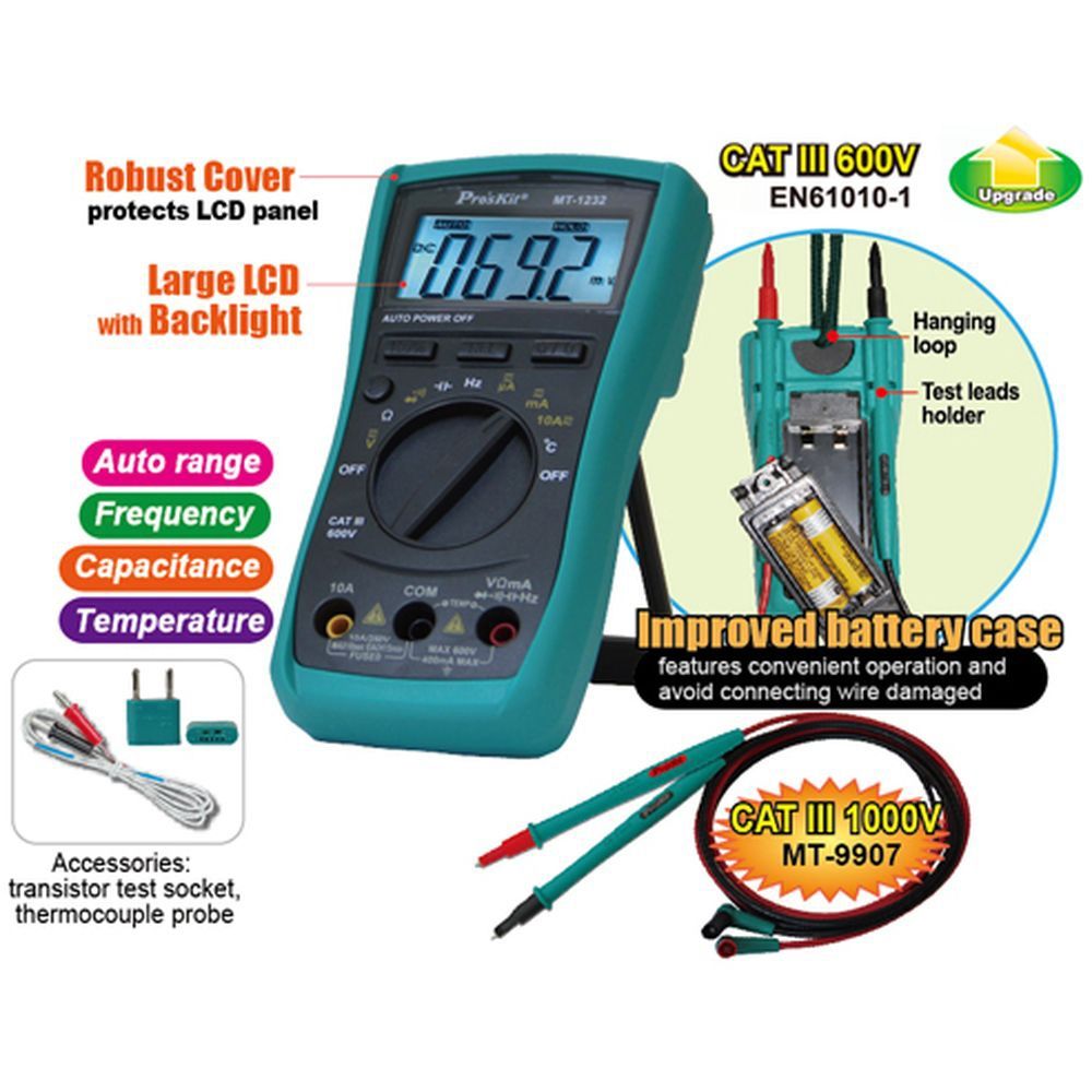 Цифровой мультиметр ProsKit MT-1232