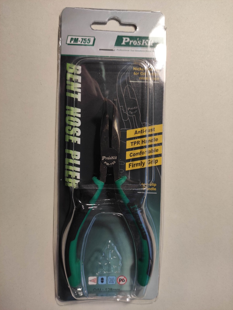 Длиногубцы с загнутыми концами ProsKit PM-755 (130 мм.)